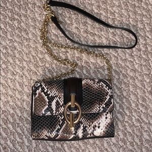DVF Mini Croc Embossed Crossbody Bag